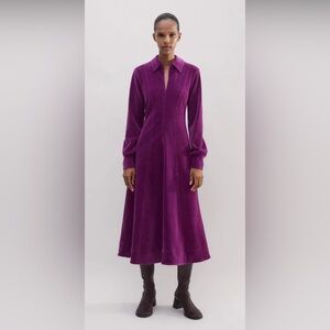 ME+EM Purple Corduroy Dress